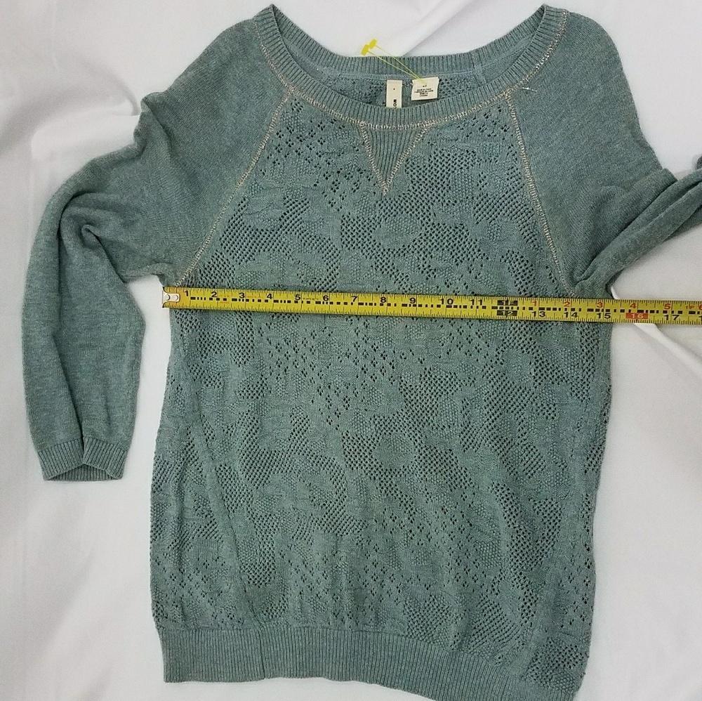 Anthro Moth Teal Sweater Size S - Picture 4 of 8